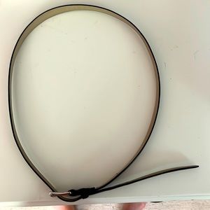 LEATHER BELT SLIM BLACK 39”